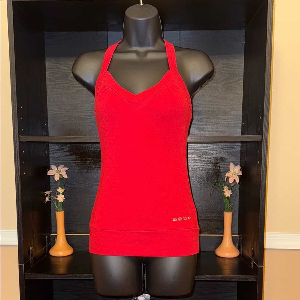 Bebe Vibrant Red Knit Top